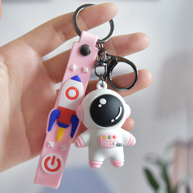 Wholesale Astronaut Cartoon Soft Rubber Keychains